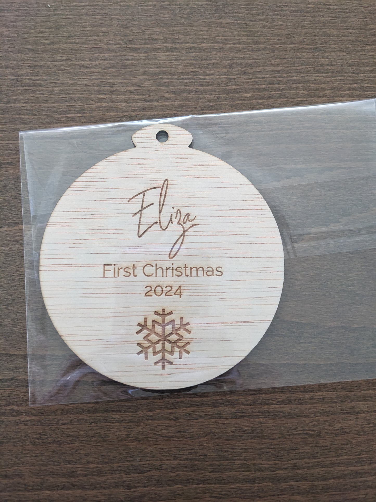 First Christmas snowflake ornament