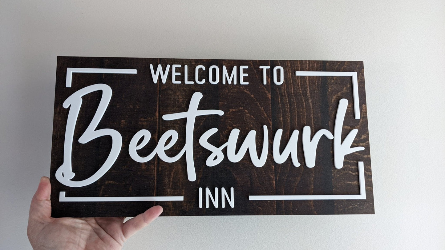 custom man cave sign. Beetswurk INN