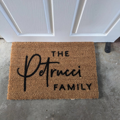Personalised Family Welcome Mat