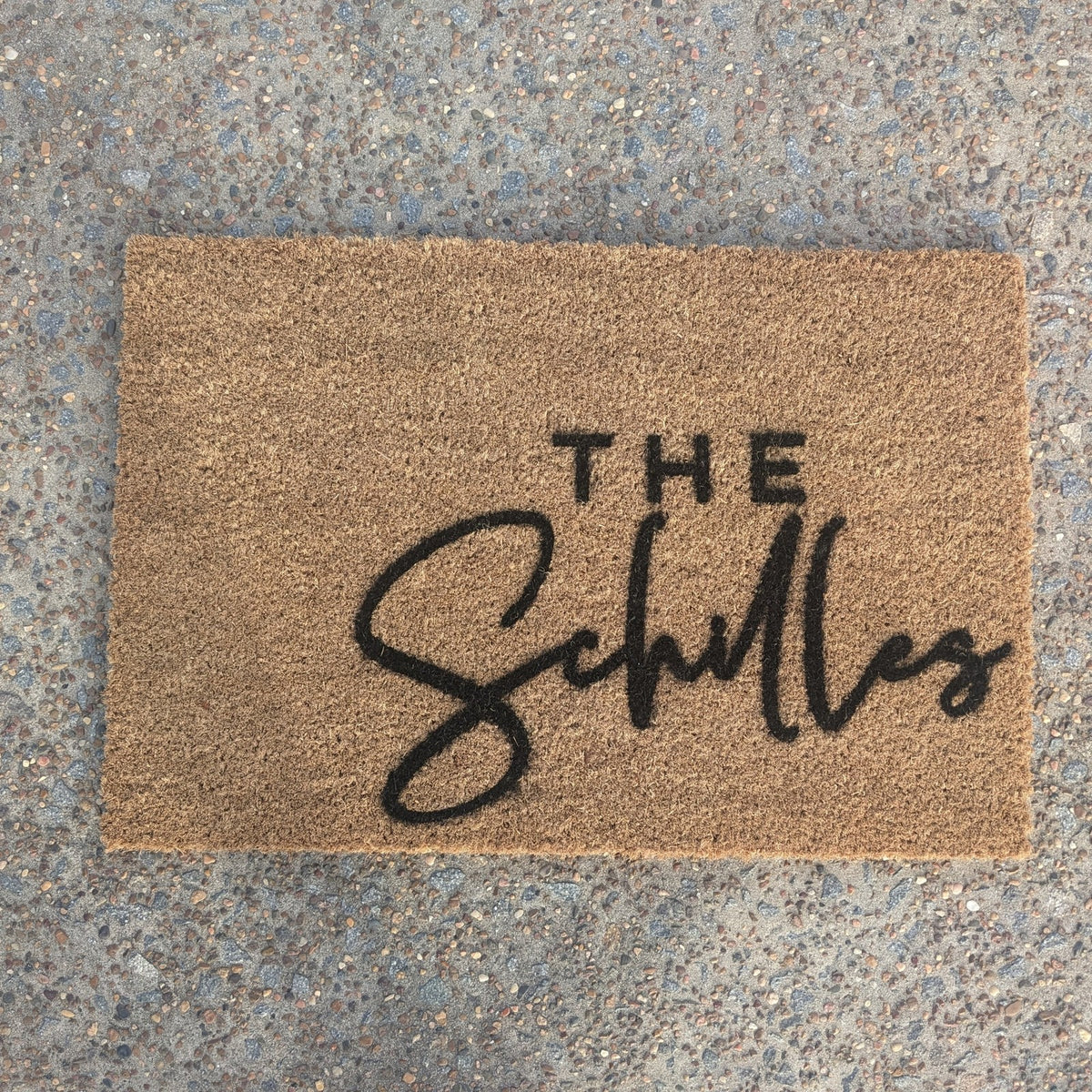 Custom Hand-Painted Natural Coir Welcome Mat
