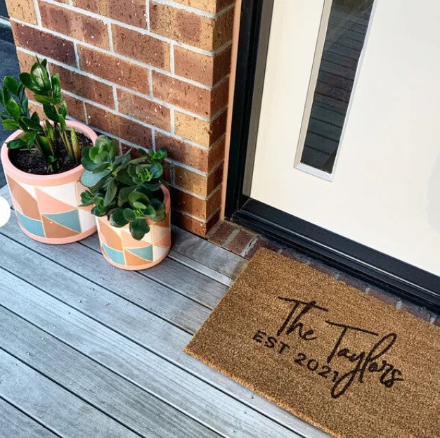 Personalised Doormat with Surname & Est. Date