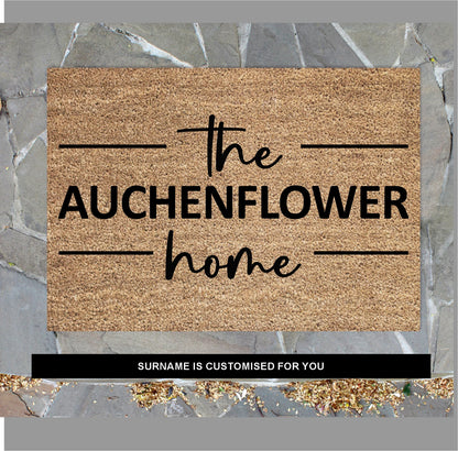 The Surname Home Front Door Mat