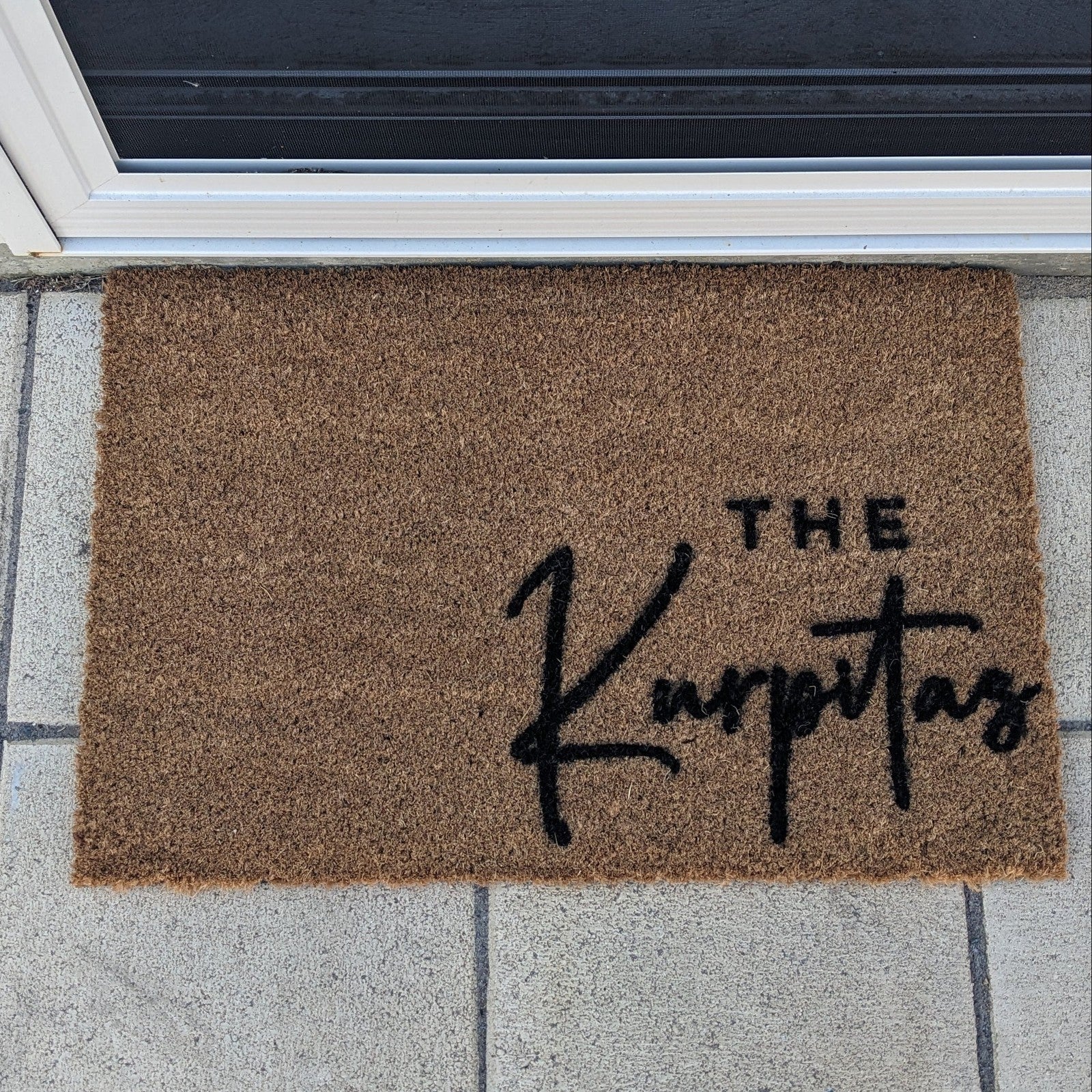 Custom Hand-Painted Natural Coir Welcome Mat
