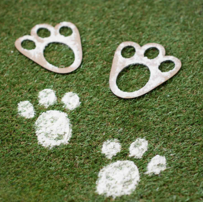 Wooden Easter Bunny Footprint Stencil