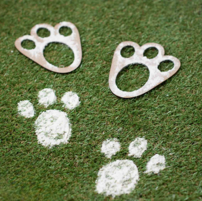 Wooden Easter Bunny Footprint Stencil
