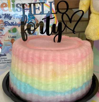 Hello Forty Cake Topper