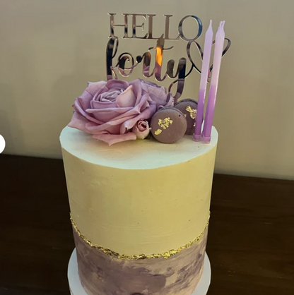 Hello Forty Cake Topper