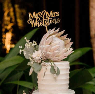 Gold Wedding cake topper
