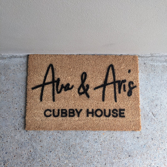 Cubby House Personalised Doormat