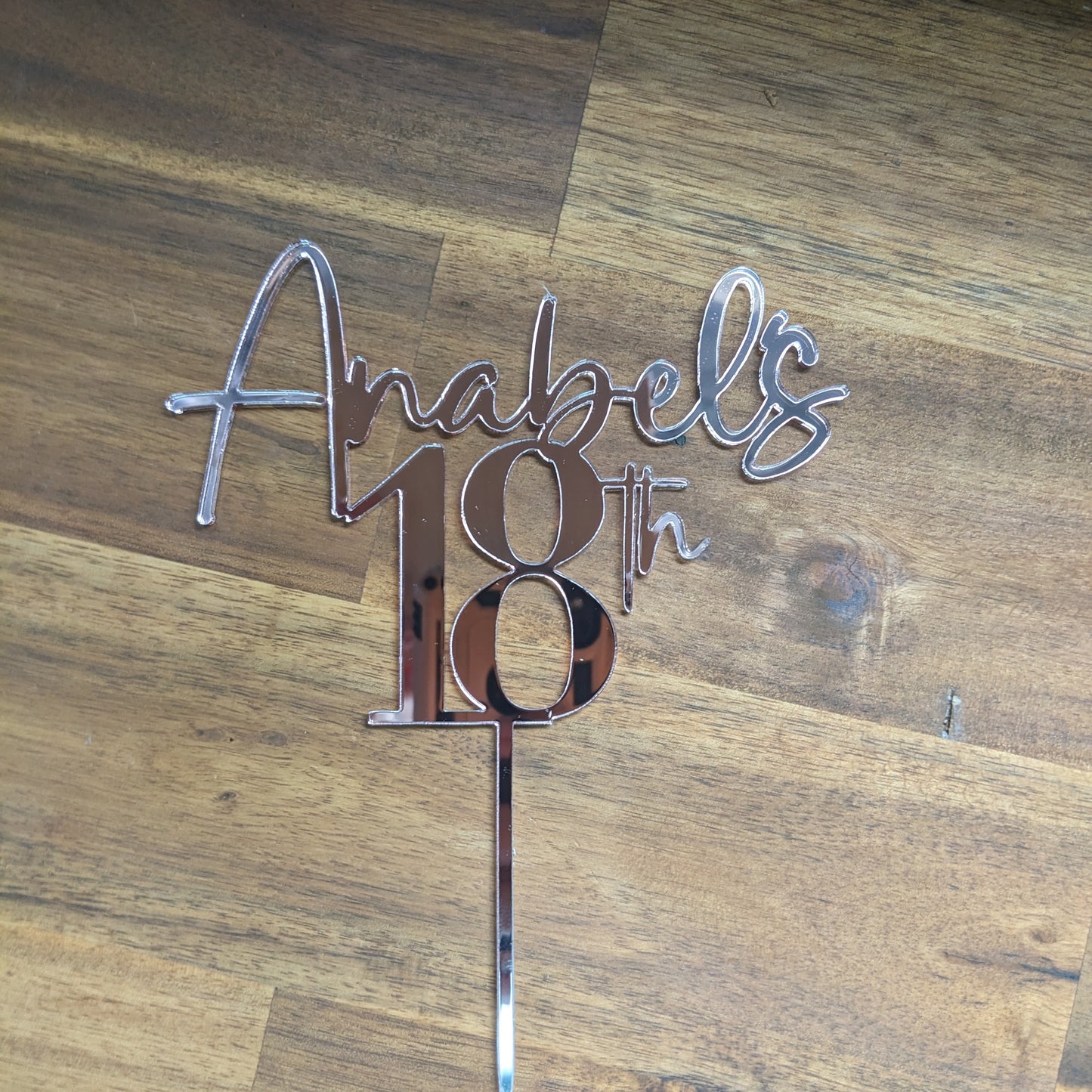 Name & Age Custom Cake Topper