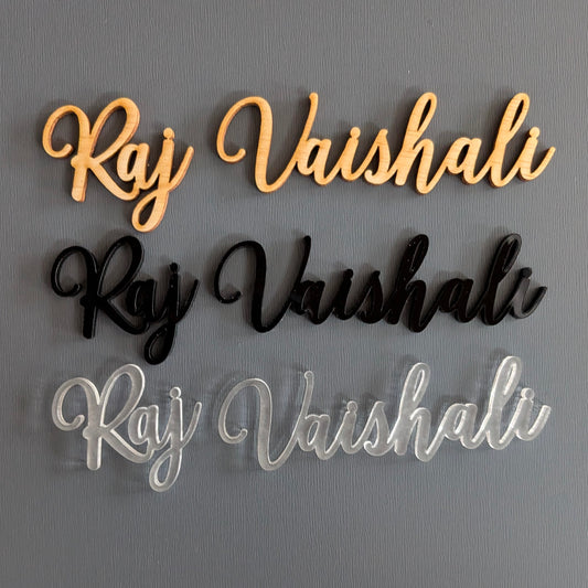 Personalised Wedding Name Place Cards