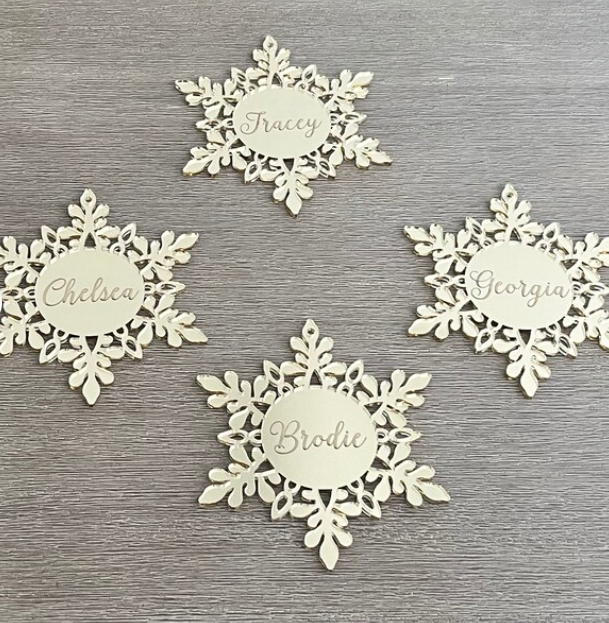 Gold Snowflae Christmas Bauble Decoration