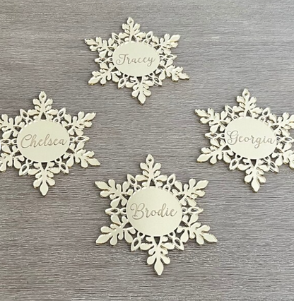 Gold Snowflae Christmas Bauble Decoration