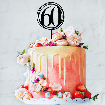 60th Birthday Cake Topper