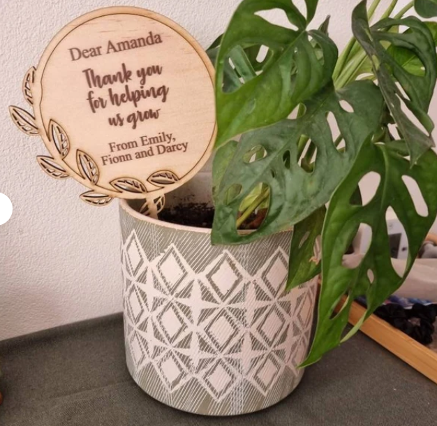 Thank You Teacher Gift engraved thank you for helping me grow