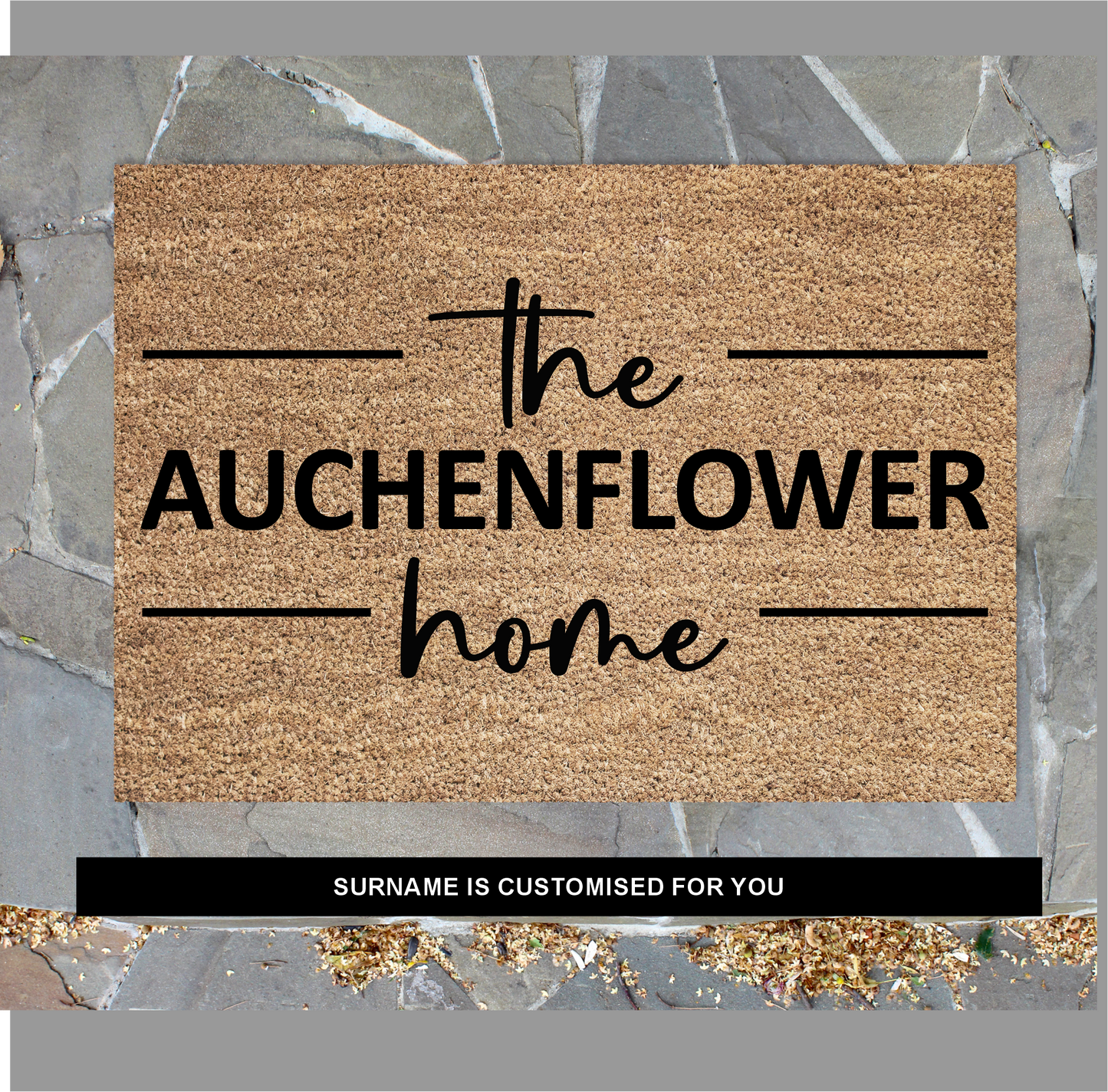 The Surname Home Front Door Mat