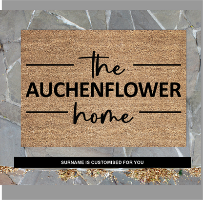 The Surname Home Front Door Mat