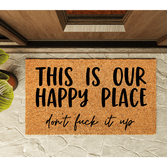 Happy Place Funny Doormat