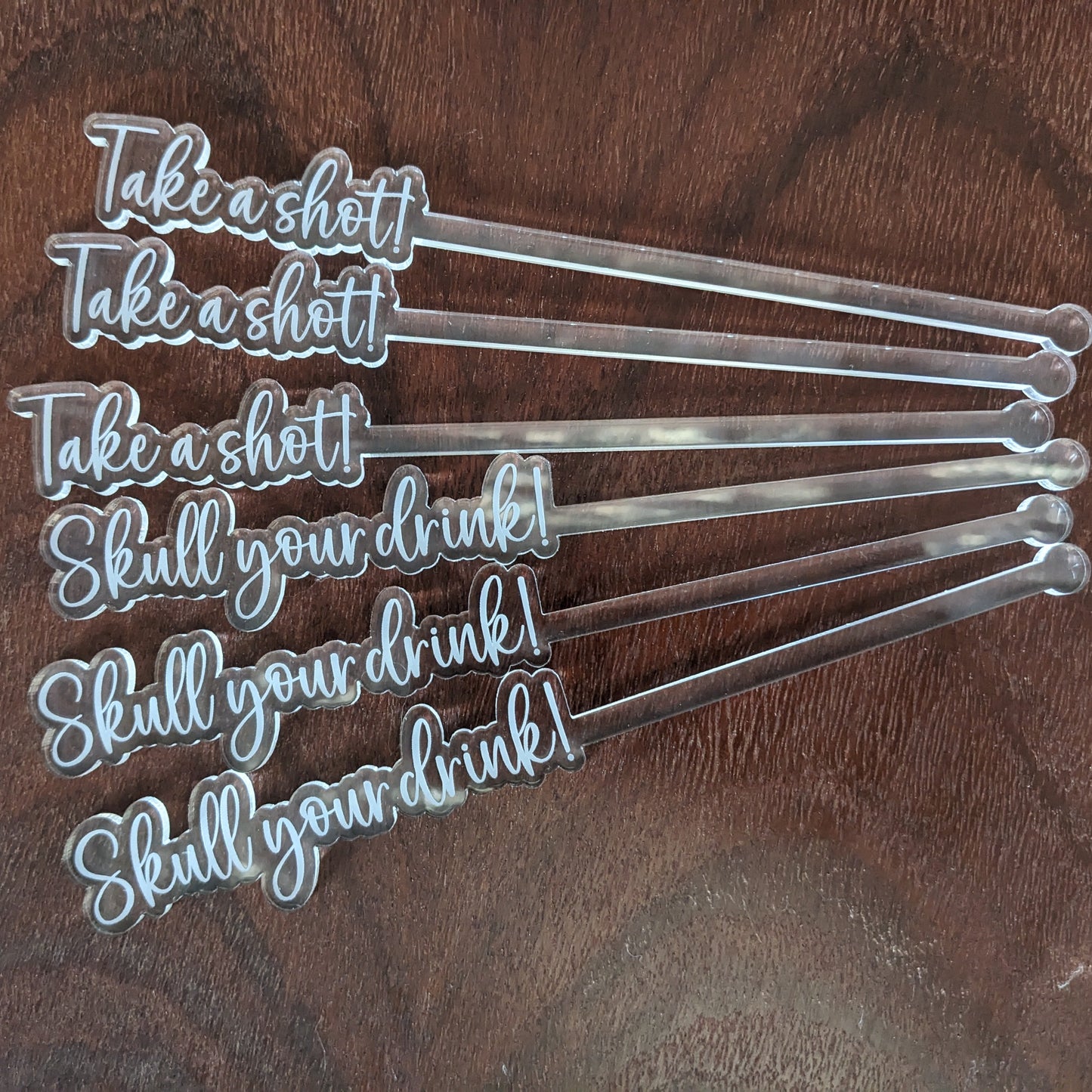 WEDDING FAVOURS AUSTRALIA ACRYLIC DRINK SQIZZLE COCKTAIL STICKS