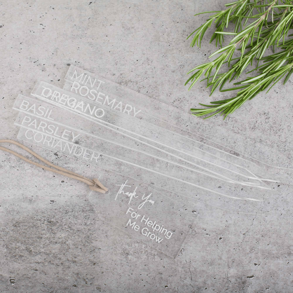 Personalised Engraved Acrylic Herb Garden Stakes