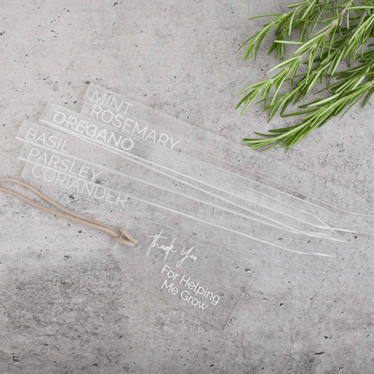 Personalised Engraved Acrylic Herb Garden Stakes