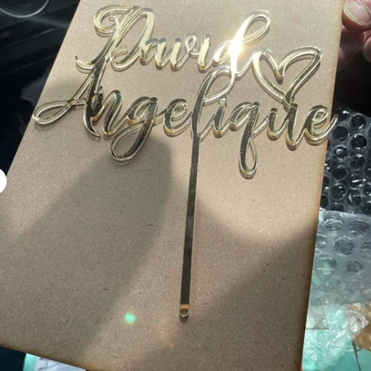 Personalised Couple Names Cake Topper