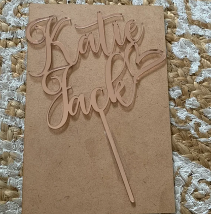 Personalised Couple Names Cake Topper