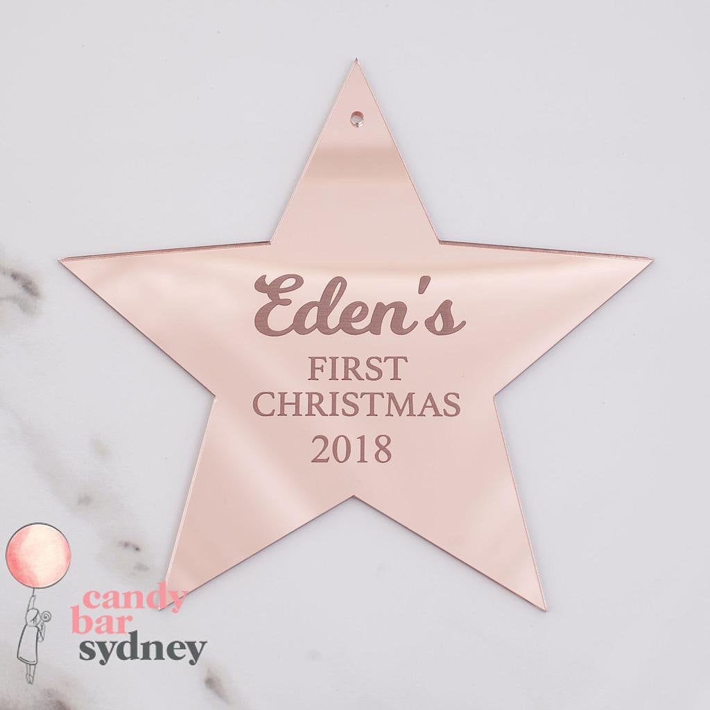 Custom Star Christmas Decoration - Custom Christmas Ornaments - Custom Christmas Tree Baubles -  