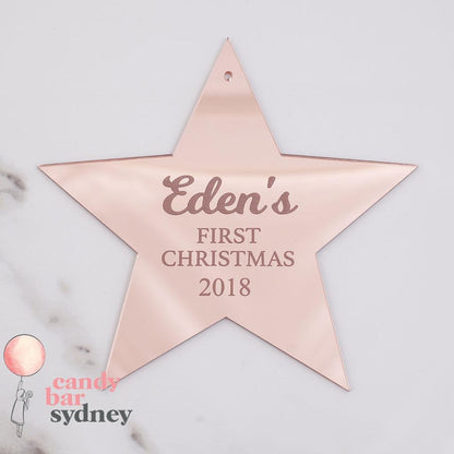 Custom Star Christmas Decoration - Custom Christmas Ornaments - Custom Christmas Tree Baubles -  