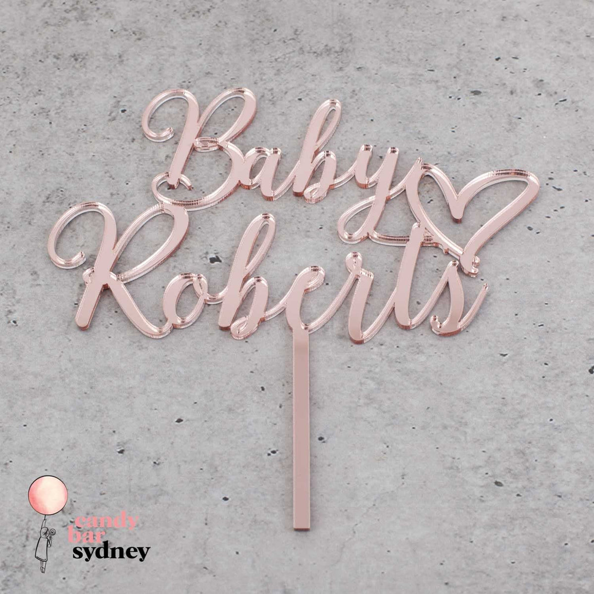 Personalised Baby Shower Cake Topper Style 3 - Custom Cake Toppers - Acrylic Cake Toppers -  