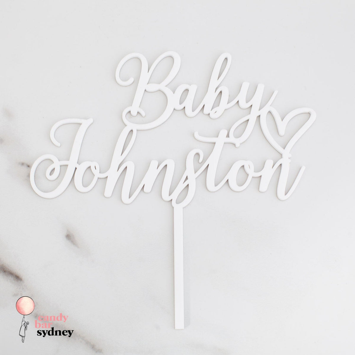 Personalised Baby Shower Cake Topper Style 3 - Custom Cake Toppers - Acrylic Cake Toppers -  