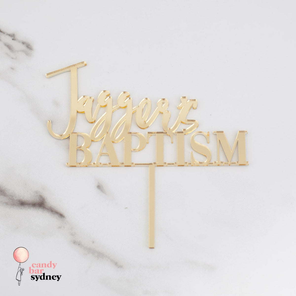 Personalised Baptism Cake Topper - Custom Cake Toppers - Acrylic and Wooden Cake Topper -  