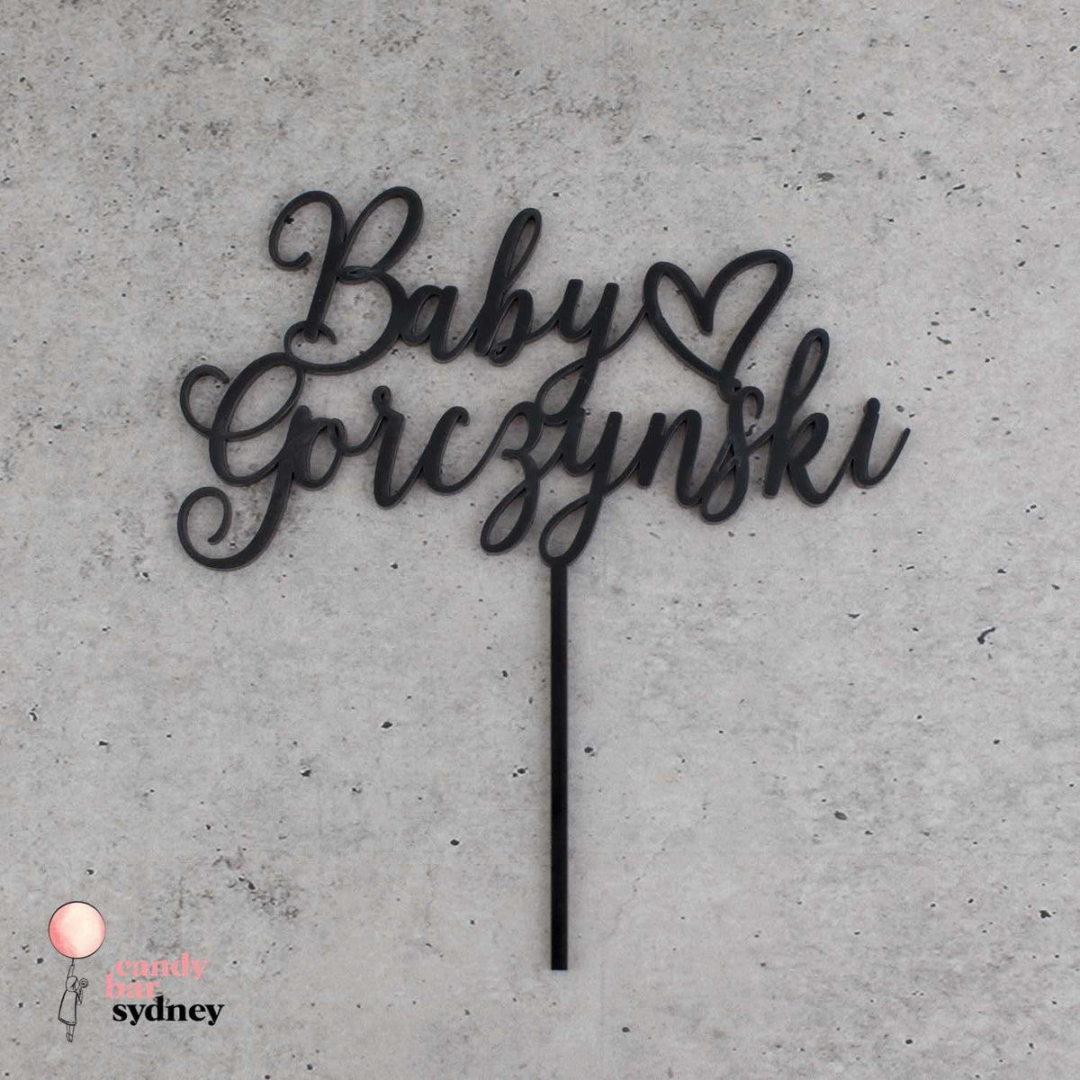 Personalised Baby Shower Cake Topper Style 3 - Custom Cake Toppers - Acrylic Cake Toppers -  