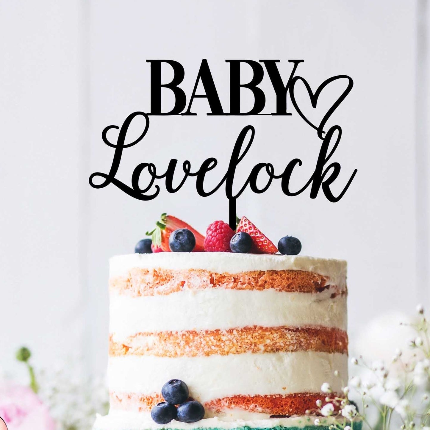 Personalised Baby Shower Cake Topper Style 1 - Custom Cake Toppers - Acrylic Cake Toppers - Letterfy 