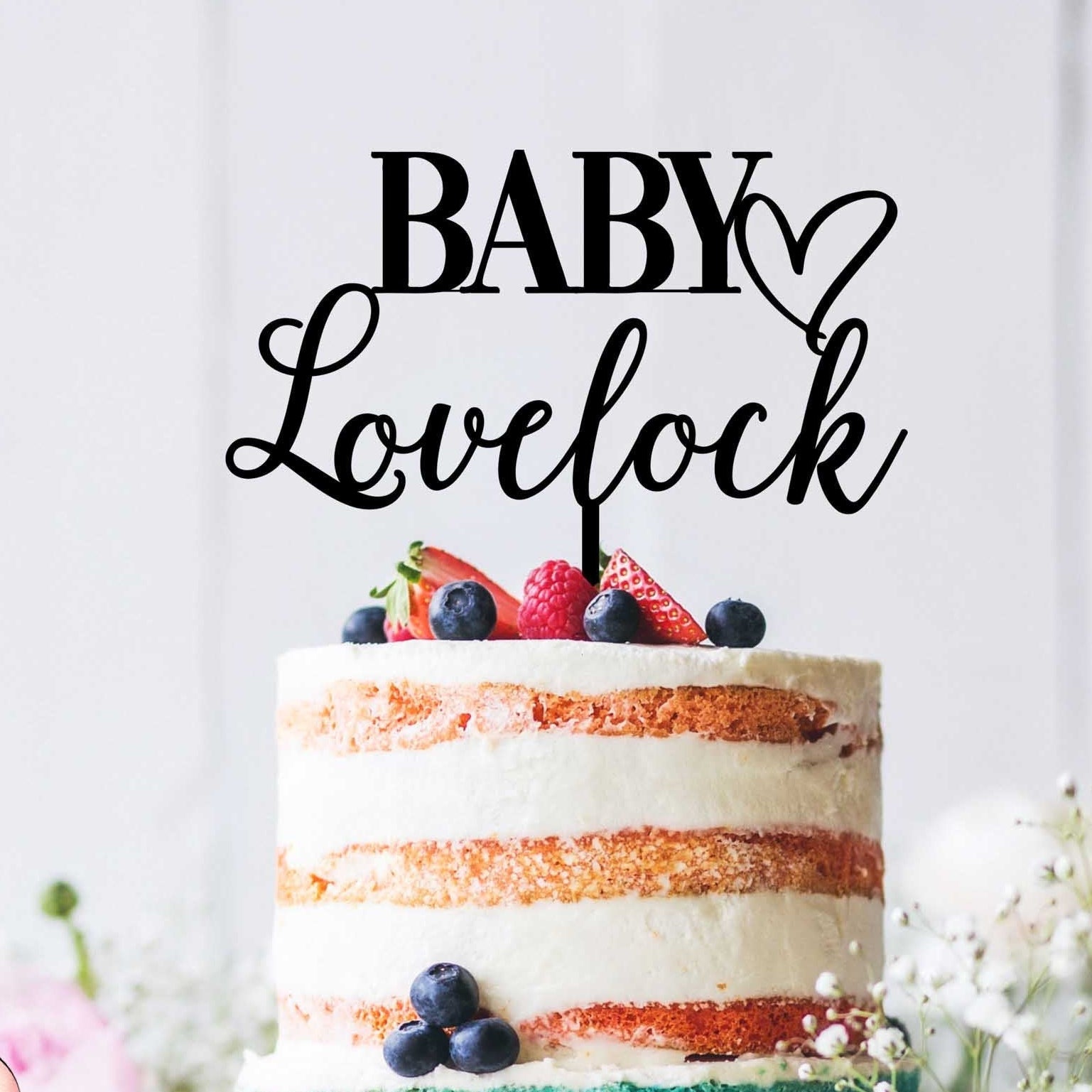Personalised Baby Shower Cake Topper Style 1 - Custom Cake Toppers - Acrylic Cake Toppers - Letterfy 