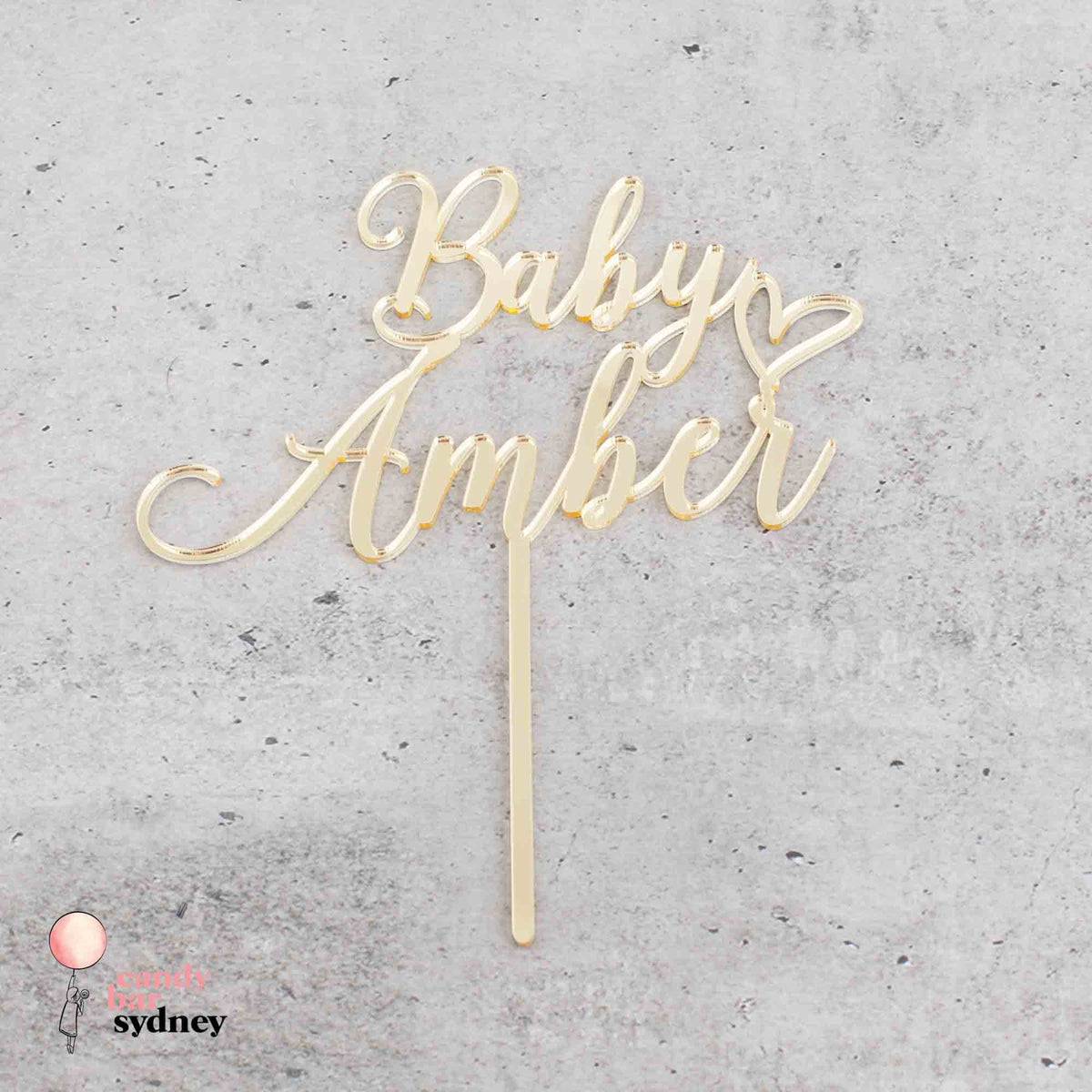 Personalised Baby Shower Cake Topper Style 3 - Custom Cake Toppers - Acrylic Cake Toppers -  