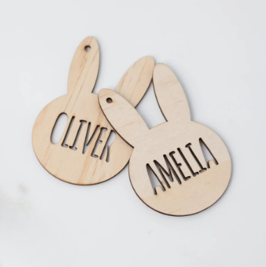Easter Bunny Ears Hamper Tag