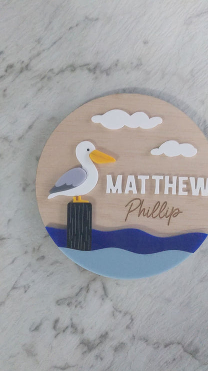 Pelican Nursery Name Plaque