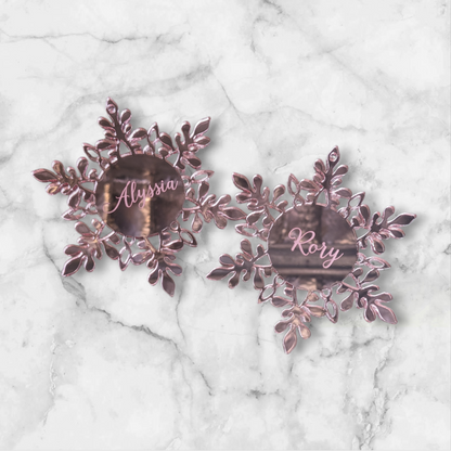 Snowflake Christmas Decoration in Rose GOld