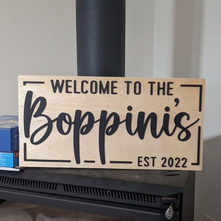 Personalised Family Name House Sign