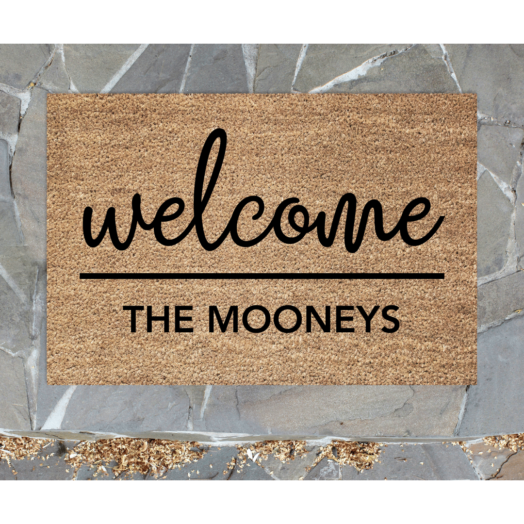Personalised Surname Welcome Doormat